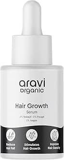 Aravi Organic Hair Growth Serum With 3% Redensyl, 2% Anagain, 2% Procapil - For Hair Growth And Hair Fall Control - For Men & Women - 30 ml