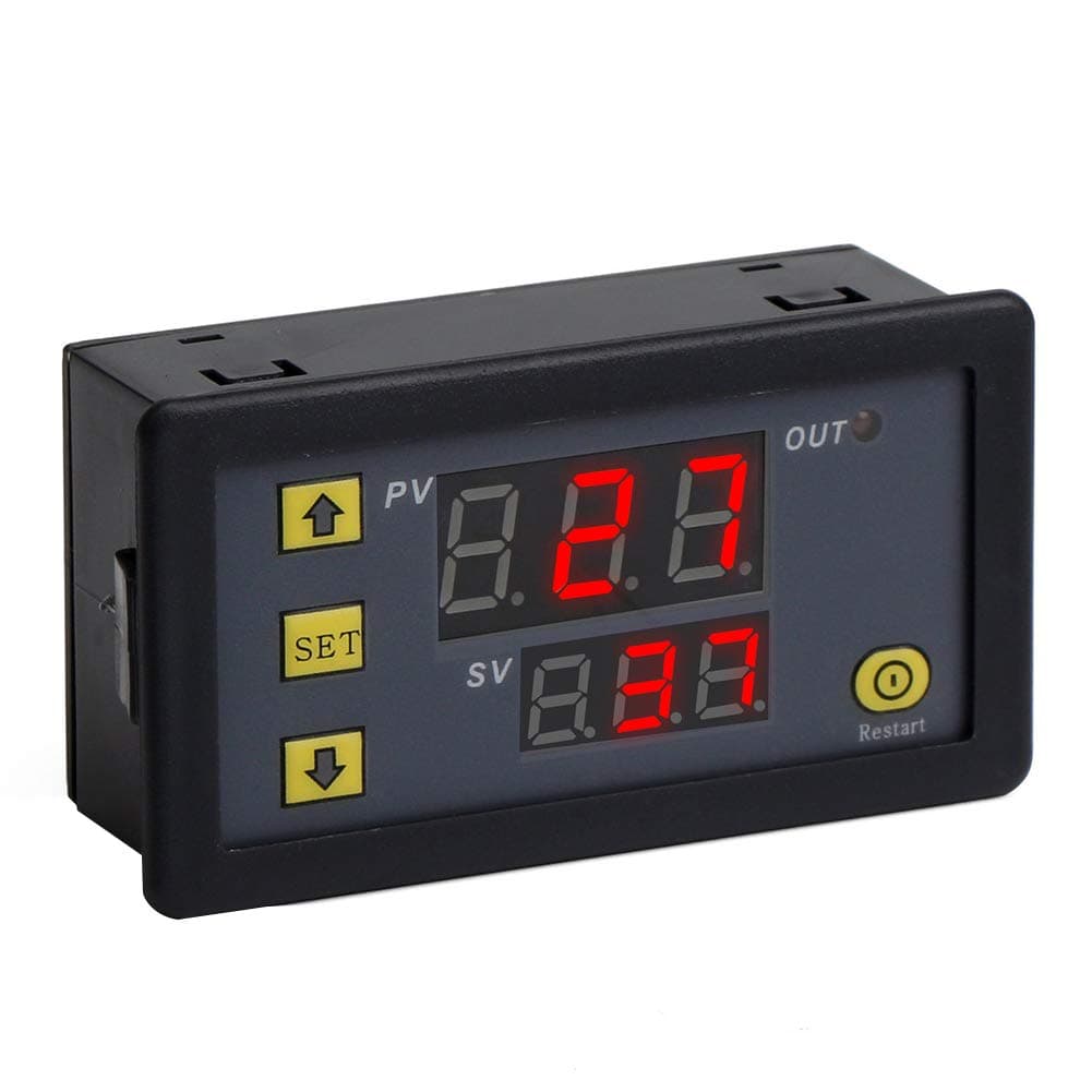Automotive Digital Timer Relay Board DC 12V 20A 1500W Module with Dual Display, Timing Relay Switch ON-Off Control Support Cycle of Time Delay for Car Vehicle (DC 12V)