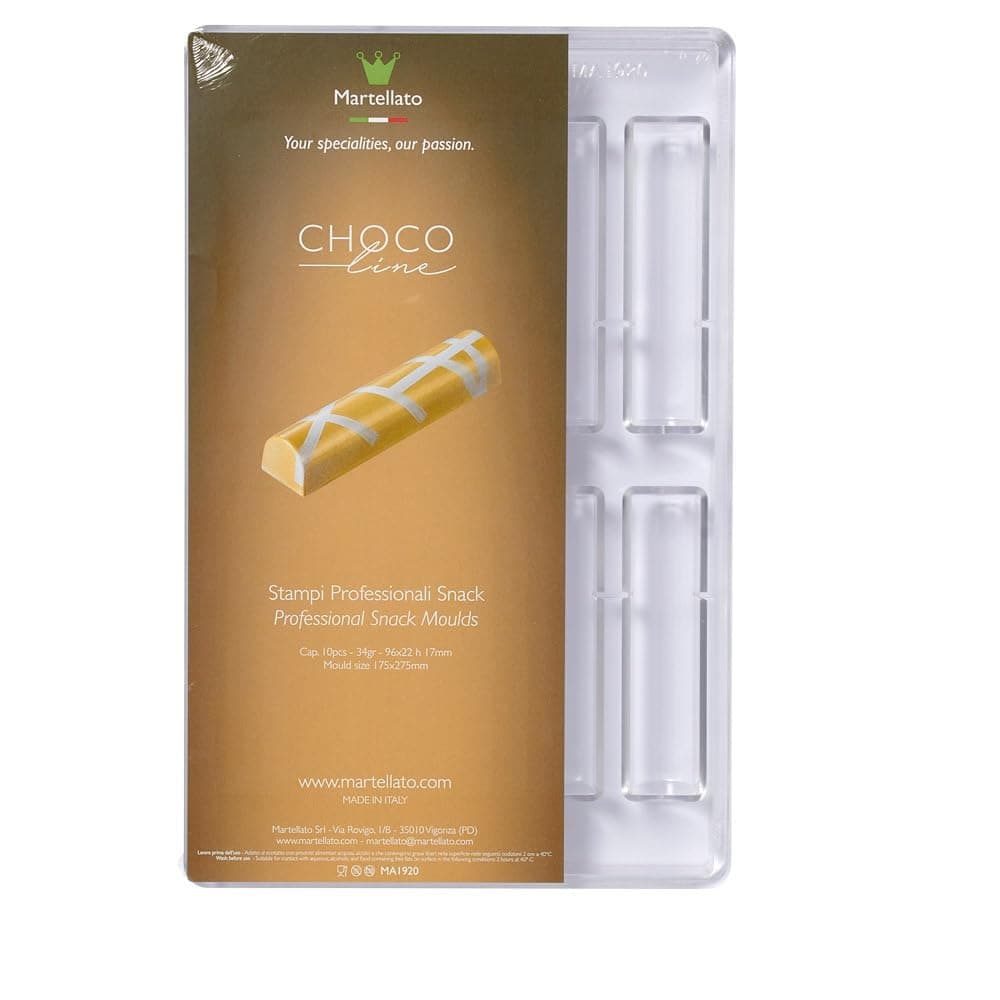 Polycarbonate Chocolate Mold, Rectangle/Half-Round Bar Half-Round 96mm transparent MA1920