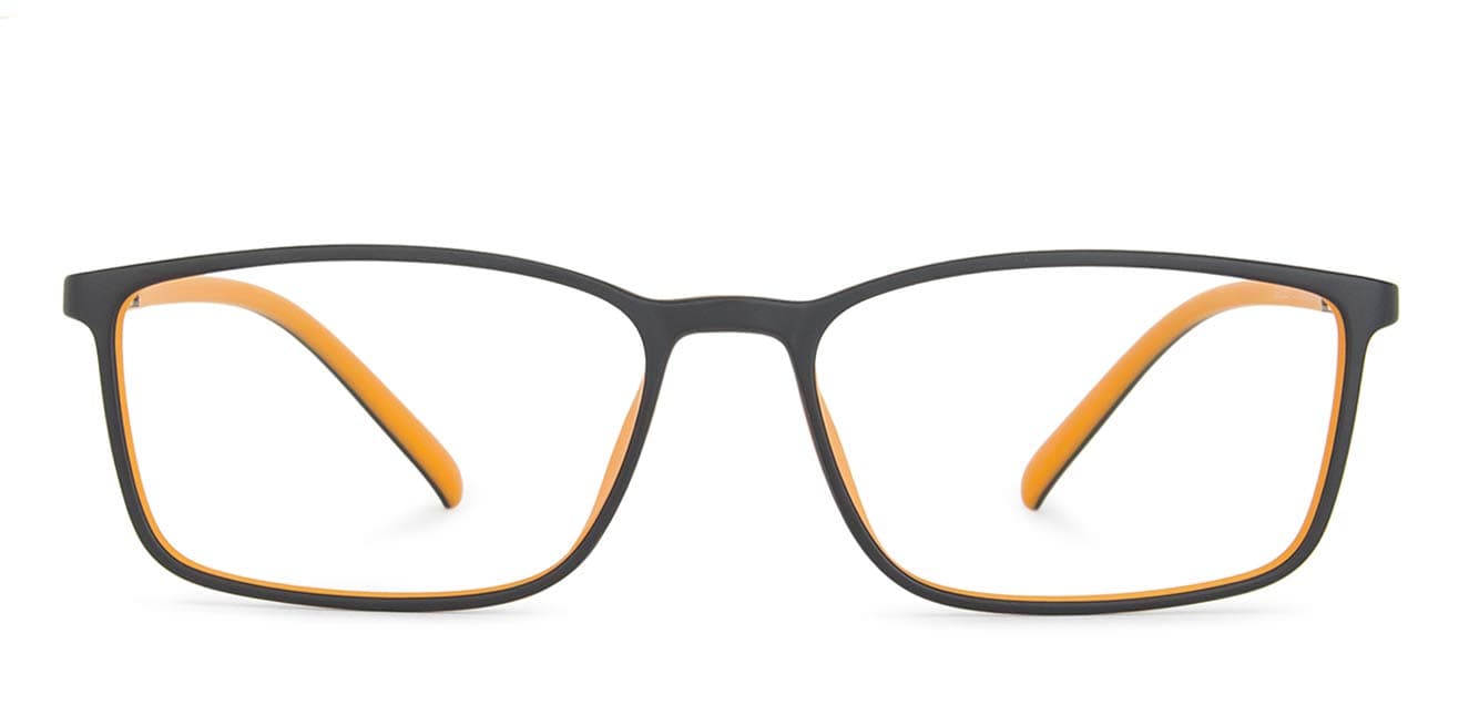 Zero Power Blue Cut Computer Glasses | Anti Glare, Lightweight & Blocks Harmful Rays | 100% UV Protected | Full Rim Rectangular | For Men & Women | Medium | LB E13527