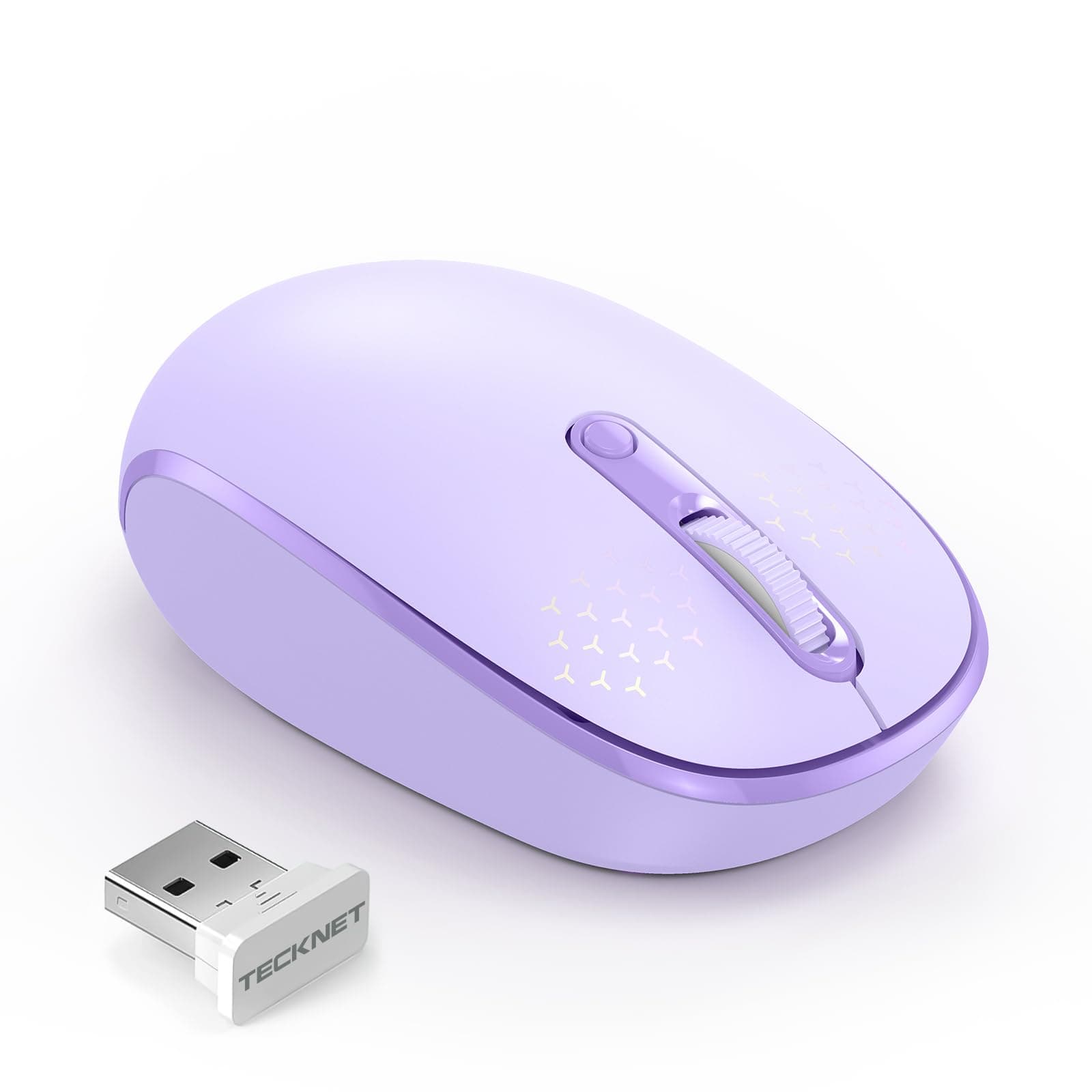 TECKNET Gaming Mouse Wired – RGB Mouse with 6 Programmable Buttons, 8000 DPI, 1000Hz Polling Rate, Lightweight 75g, Multi Button Gamer Mouse for Laptop, PC, Mac, Linux-Purple 2