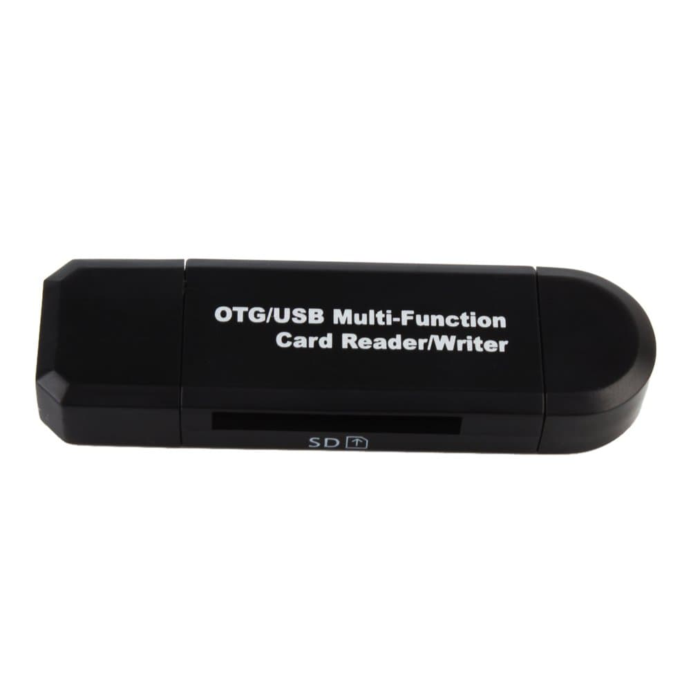 SD Card Reader MIQIKO OTG Adapter and USB 2.0 Portable Card Reader for SDXC, SDHC, SD, MMC, rs-mmc, Micro SDXC, Micro SD, Micro SDHC to USB 2.0 Adapter, Laptop, with OTG Function PC