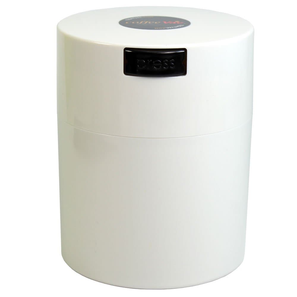 1/2 LB – Patented Airtight Container | Multi-use Vacuum Container Works as Smell Proof Containers for Ground Coffee and Coffee Bean Containers. White Cap and Body