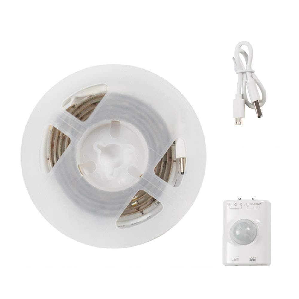 Haian LED Closet Light Battery Powered Rechargeable,Motion Sensor Night Light Strip Stick Anywhere for Closet,Doorway,Stairway,Hallway,Under Counter,39inch 2.4W,2700K Warm White