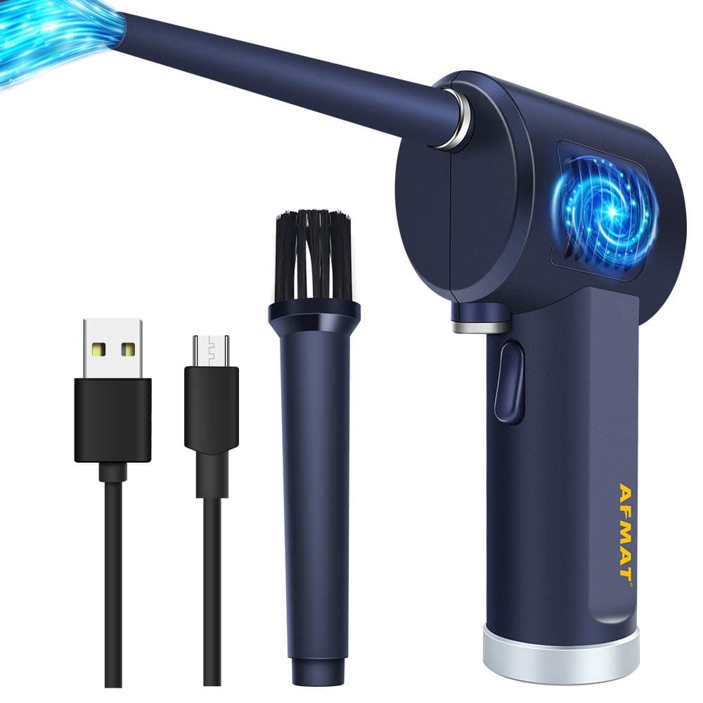 Computer Air Duster, Say Goodbye to Compressed Air Can, Cordless Air Duster, Electric Air Duster with Battery-6000mAh, Replacement for Air Canister Compressed Air for Computers & Computer Vacuum