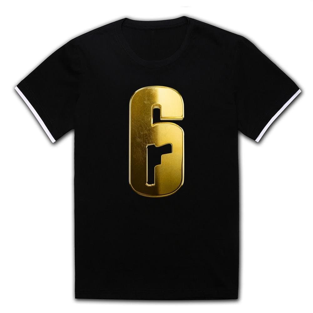 Desin Creatr Mens Tom Clancys Rainbow Six Siege Customized O-Neck T Shirts Black M