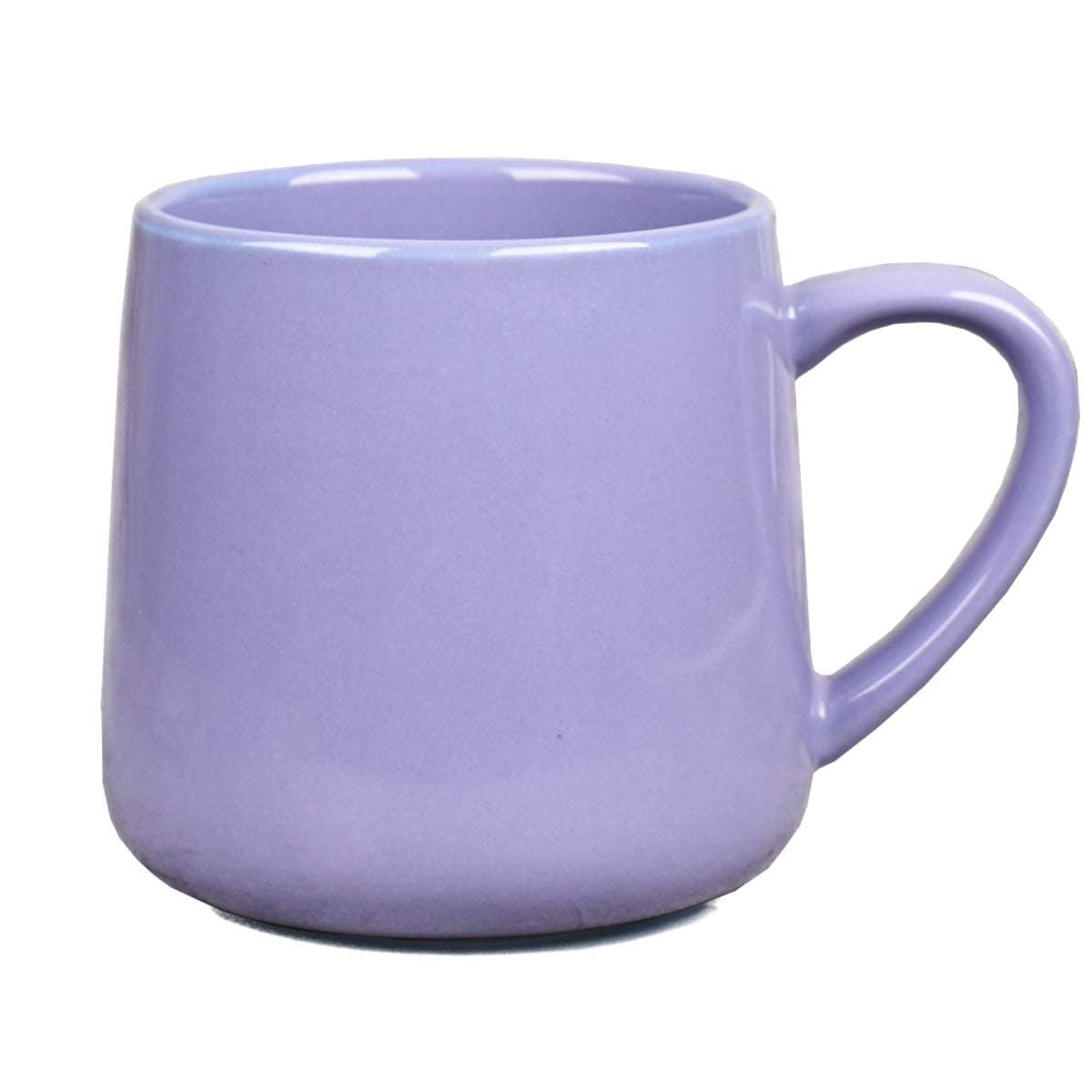 Bosmarlin Large Glossy Ceramic Coffee Mug, Tea Cup for Office and Home, 18 oz, Suitable for Dishwasher and Microwave, 1 Pack (Purple)