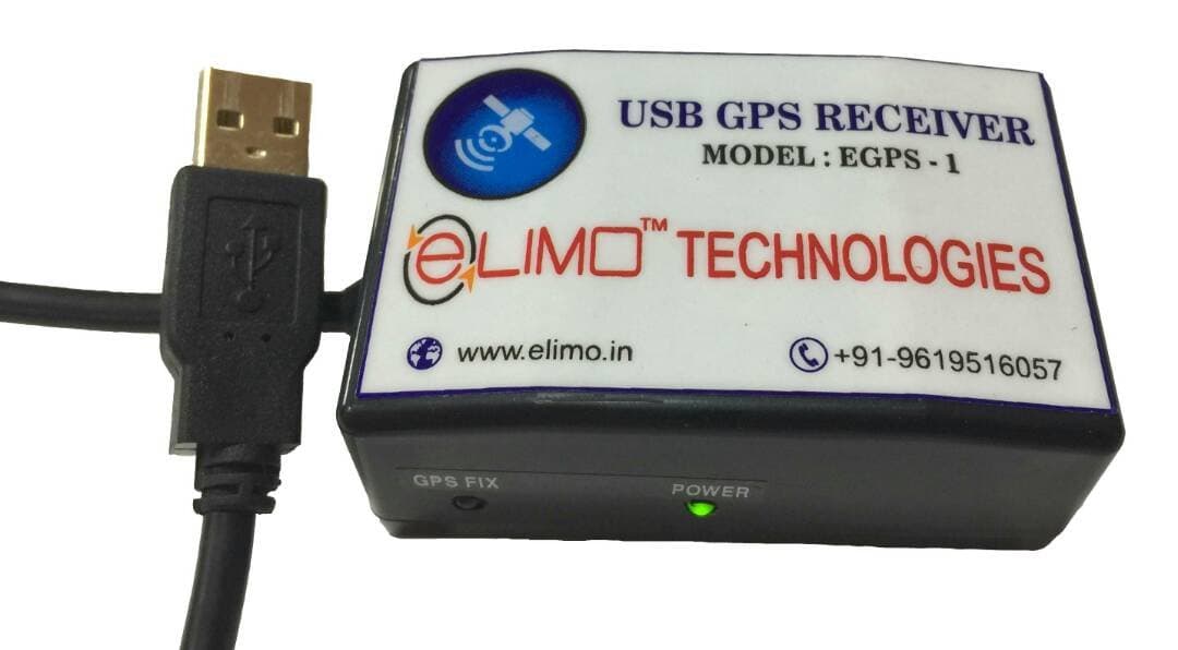 Aadhar Uidai Approved USB GPS Receiver (Black)