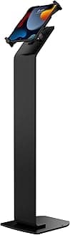 Locking Floor Stand – CTA Premium Locking Floor Stand Kiosk | Lock and key Security for iPad 10th Gen 10.9"| iPad 10.2" 7/8/9 Gen | iPad Gen 6 | Galaxy Tab S3 9.7" & 7-14" Tablets - Black (PAD-PARAFU)