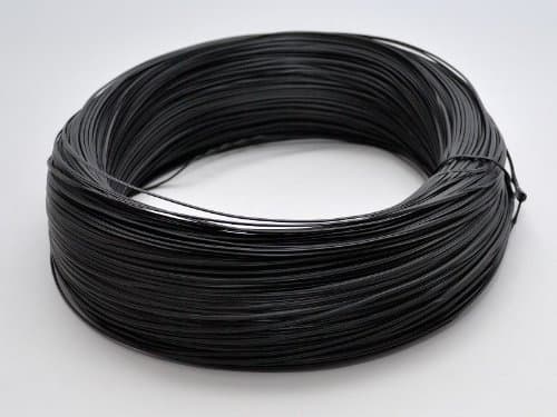 Firstcom Twist Ties Cable Binder Roll 820 Feet (250m) Black Reusable Steel Wire Plastic Coating (Black)