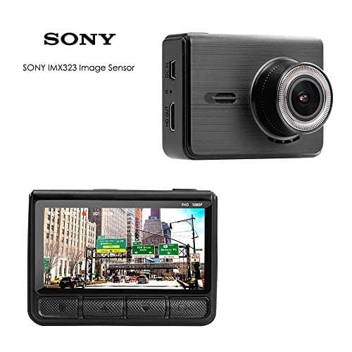 Lifechaser Dash Cam Car Camera 1080P 2.45" IPS Screen Night Vision with Sony IMX323 Sensor 170°, Super Capacitor, WDR, G-Sensor, Loop Recording for Cars, Trucks