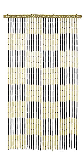 Checkerboard Bamboo Beaded Door Curtain - 3'x6'