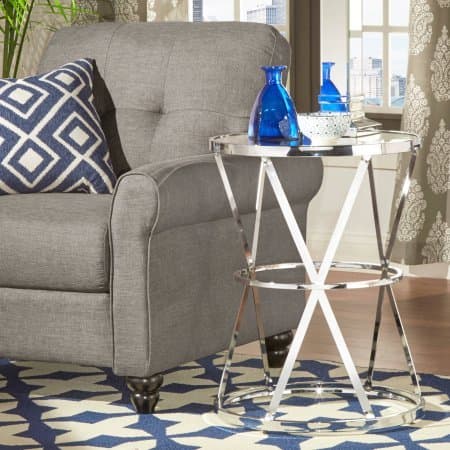 Chelsea Lane Round End Table, Mirror, Table top thickness: 1"