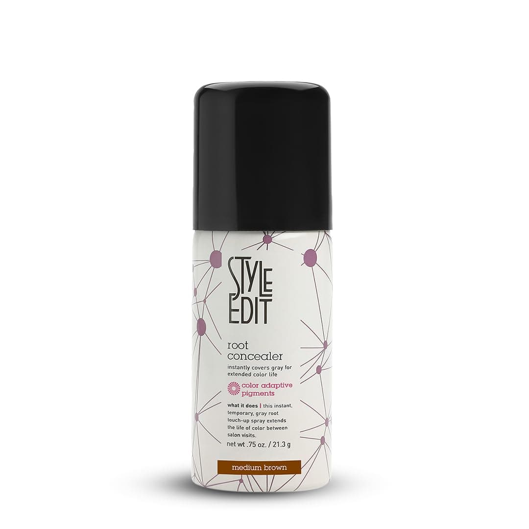 Root Touch Up Spray for Medium Brown Hair by Style Edit | Gray Hair Coverage and Temporary Dye | 0.75 oz Travel Size