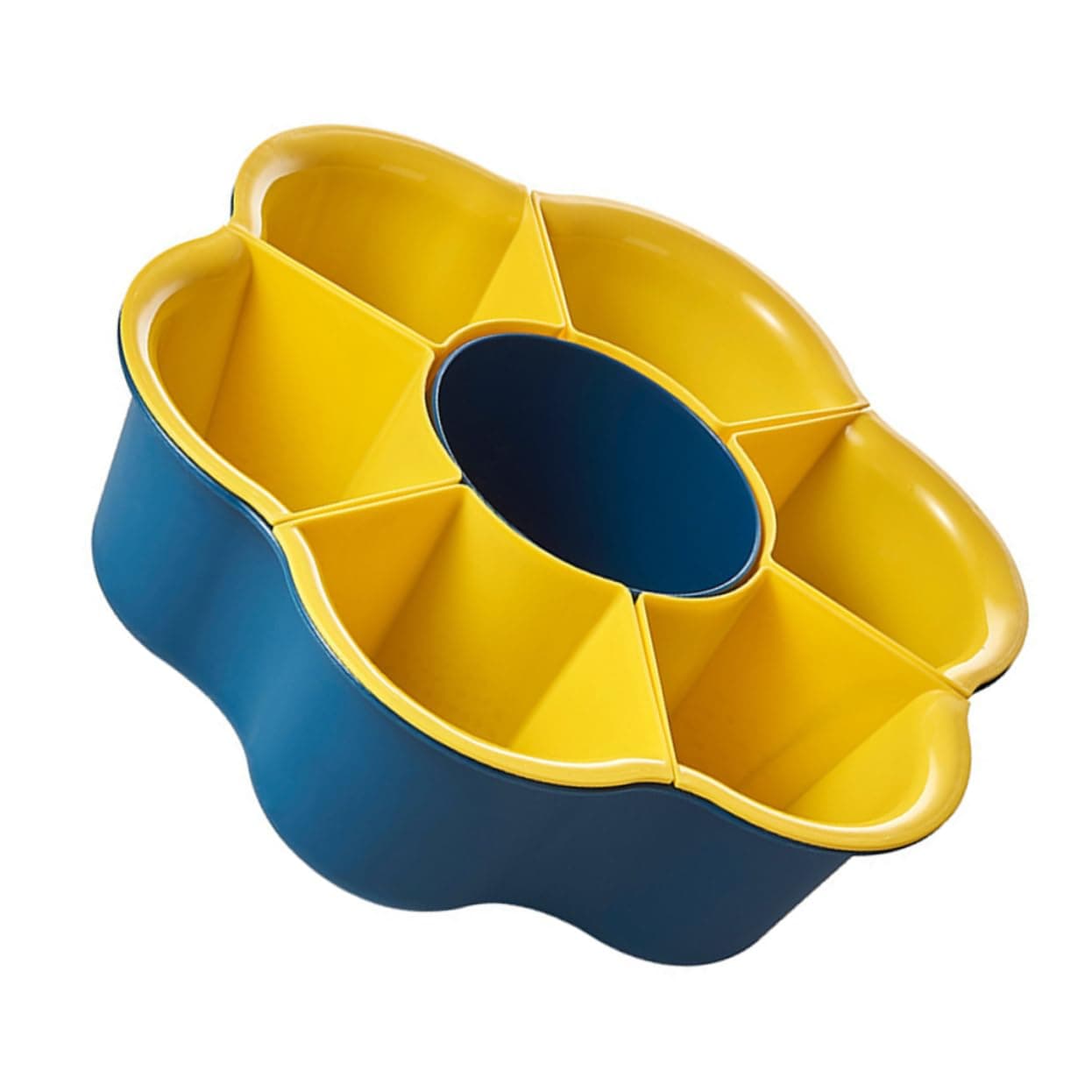 OUNONA 1pc Drain Basket Plastic Compartment Appetizer Tray Vegetable Storage Clay Embossing Stamps Essential Oil Mixing Bowl Fruit Vegetable Colander Hot Pot to Rotate Food Rack