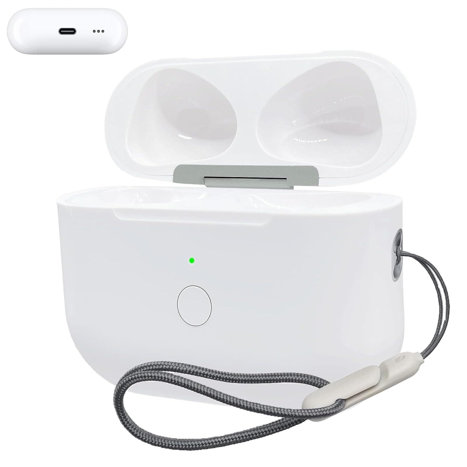 Wireless Charging Case Compatible for Air Pods Pro 1/2nd Generation, Charger Replacement Case Compatible with AirPods AirPods 1st & 2nd 3, with Bluetooth Pairing Sync Button (AirPods 3 USBC)