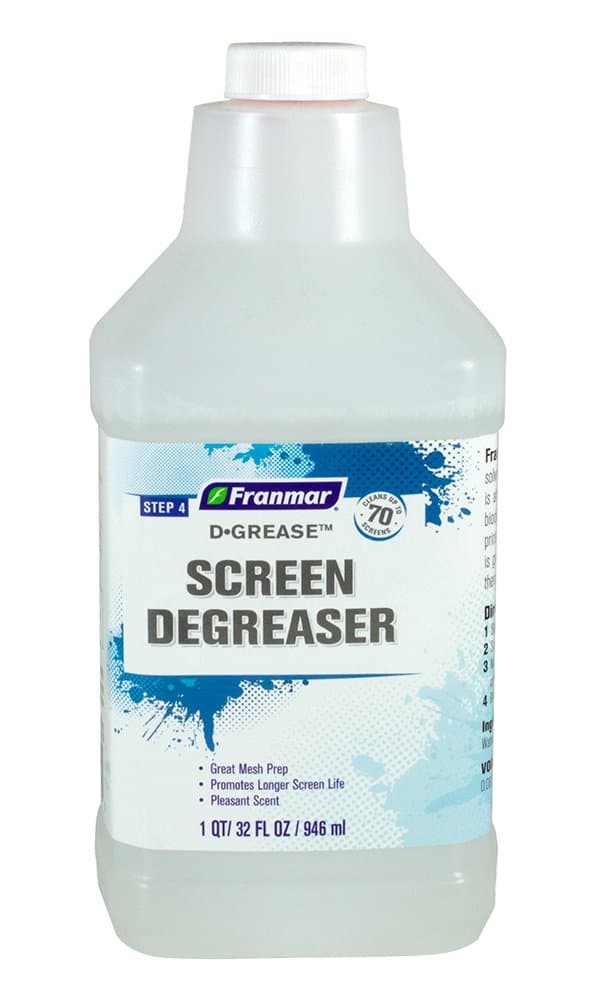 Franmar D-Grease Screen Printing Degreaser (Quart)