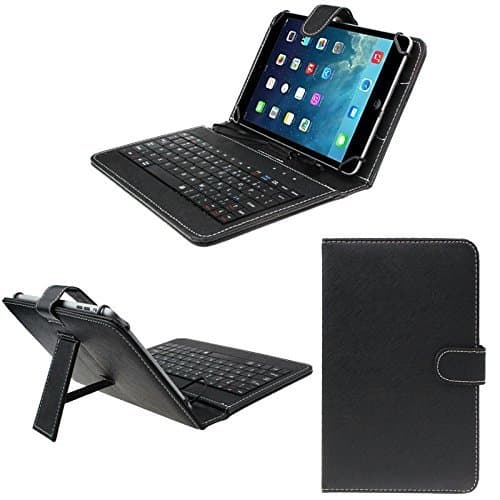 HELLO ZONE Exclusive 7� Inch USB Keyboard Tablet Case Cover Book Cover for DIGIFLIP PRO ET 701 -Black