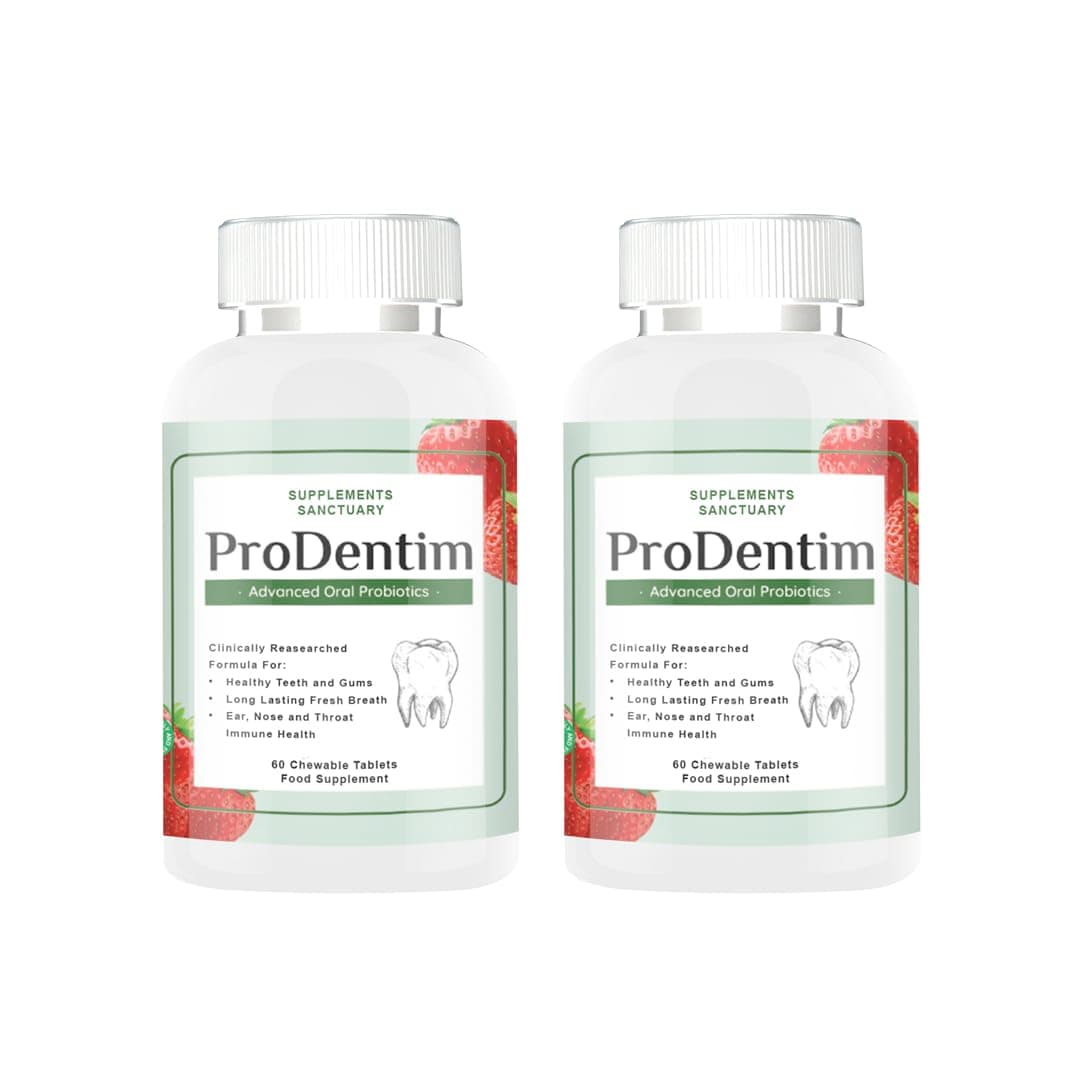 ProDentim Advanced Oral Probiotics (60 CHEWABLE Tablets x 2) 2 TUBS of CHEWABLE Tablets