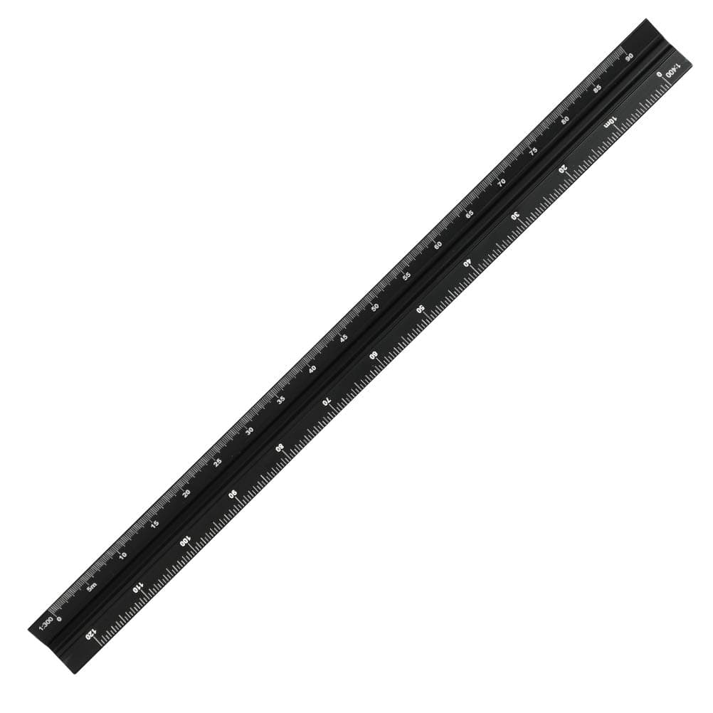 YOTINO 1 Pcs 30CM Architect Ruler Professional Triangular Measure Scale Ruler for Architect, Draftsman, Engineer, Teacher or Student with 6 Scales 1:100, 1:200, 1:300, 1:400, 1:500, 1:600