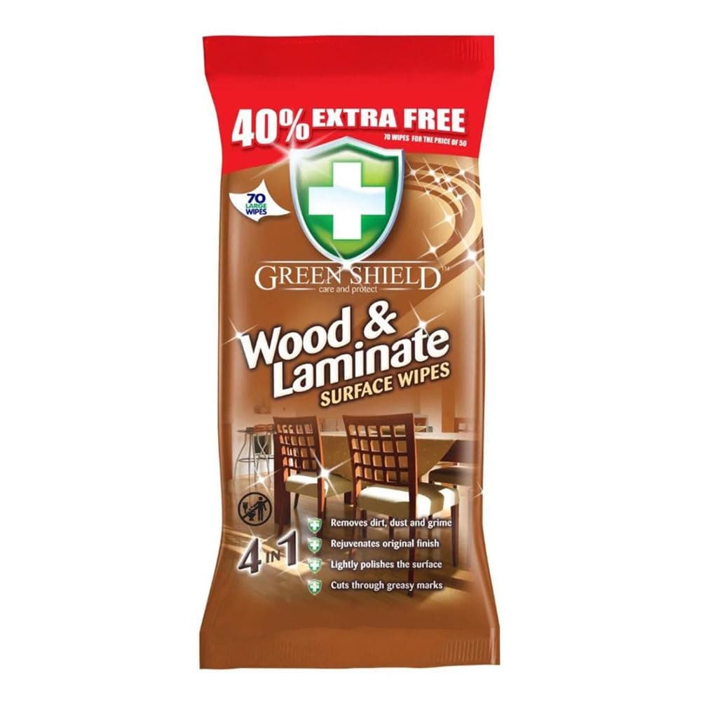 Green Shield Wood & Laminate Surface Wipes