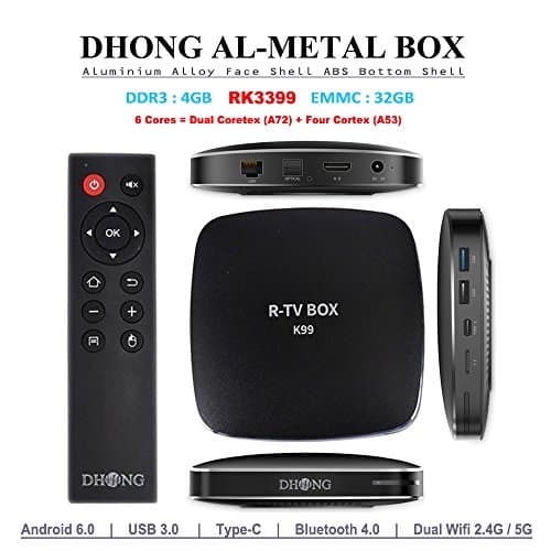 DHong 2018 Newest K99 Android Network Set-top TV Box, Rockchip RK3399 4GB 32GB Smart Streaming Media Player