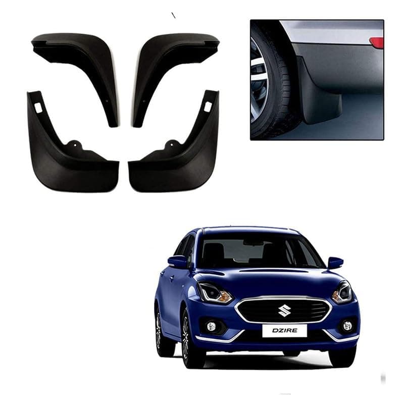 Trendwala (O.E.M Fitting Cup Type) Mud Flap/Splash Guard Compatible with Dzire T3 2012 Too 2015