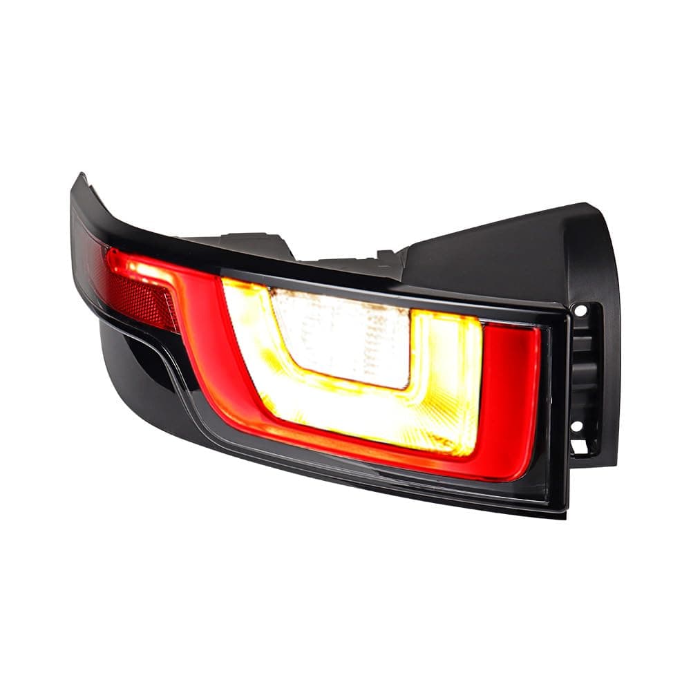 Tail Light Brake Replacement for Range Rover Evoque 2016-2018, Tail Lamp Assembly Land Rover Evoque Accessories Red/Amber/White Running DRL Turn Signal Reverse Lamp (Red/Clear Lens, LH)