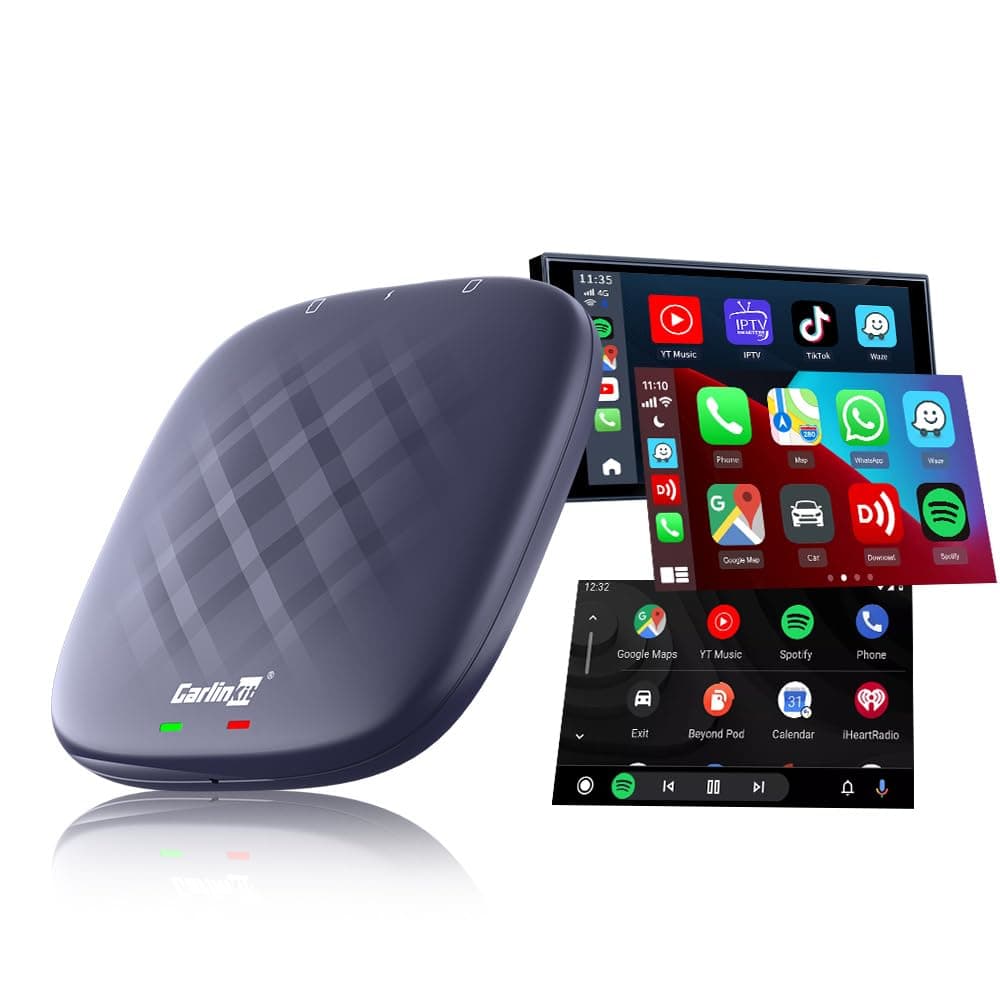 Carlinkit Android 13 Ai Box, Ultra Series, Most Powerful Multimedia Adapter with 8+128GB Qualcomm 6125, Built-in CarPlay/Android Auto/Google Play Store, Only Fit for Wired CarPlay Cars