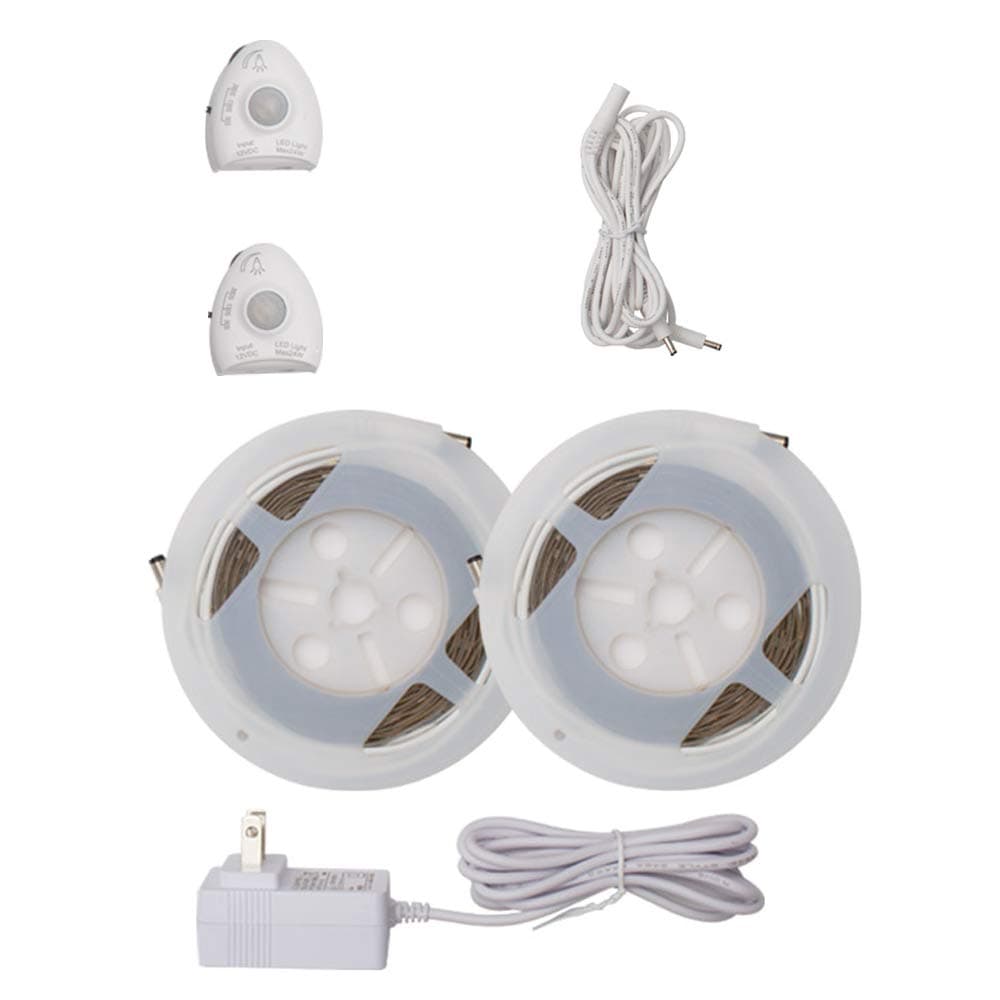 Haian Motion Activated Bed Light,under Bed Lights Dimmable Motion Sensor Night Light Bedside Lamp Illumination,47inchX2 LED Strip with Automatic Shut Off Timer for Bedroom,Warm White 3000K