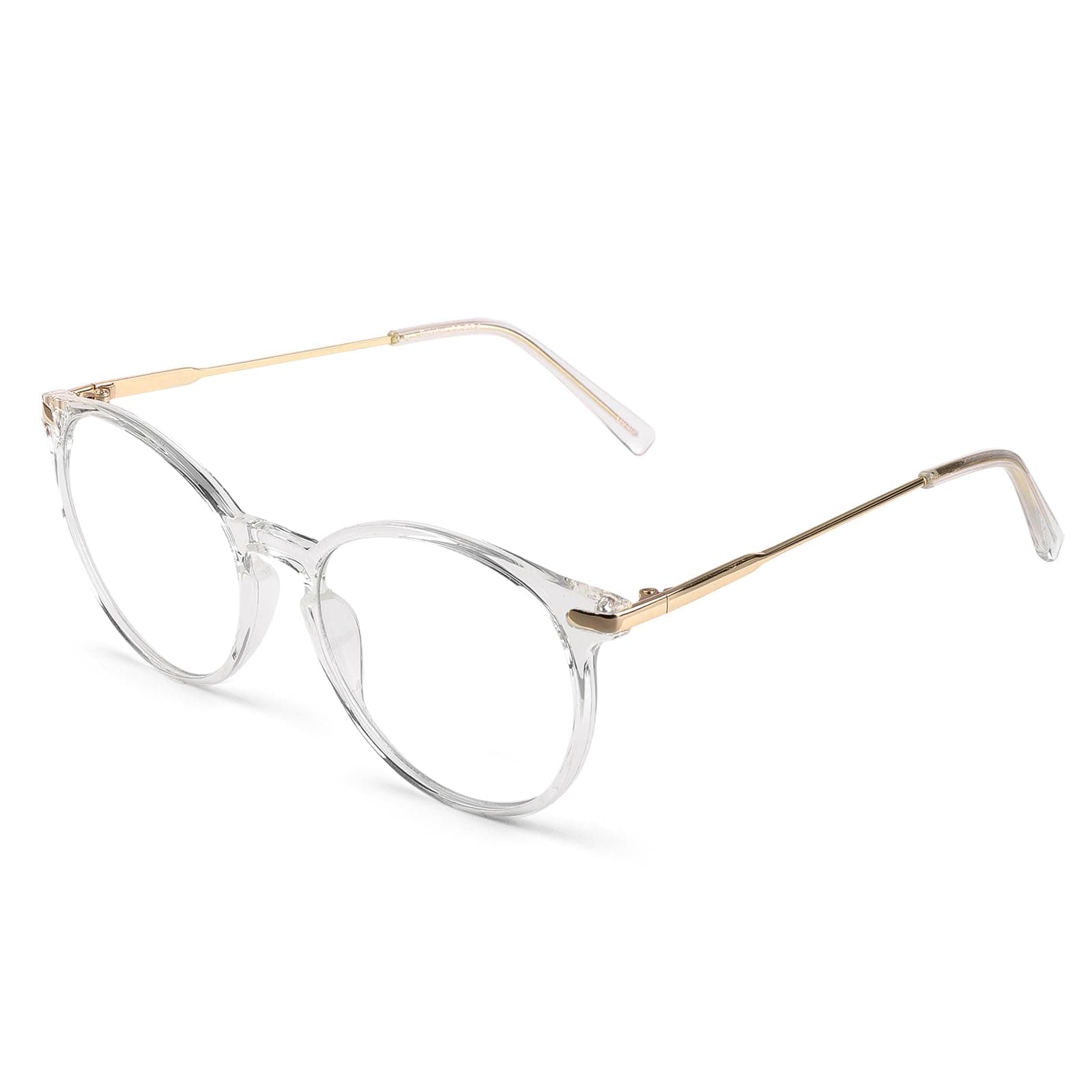 Blue Light Blocking Glasses - Computer Game Glasses Retro Round Eyeglasses Frame for Women Men, Anti Eye Eyestrain UV 400 Protection Reading Gaming Glasses Non Prescription