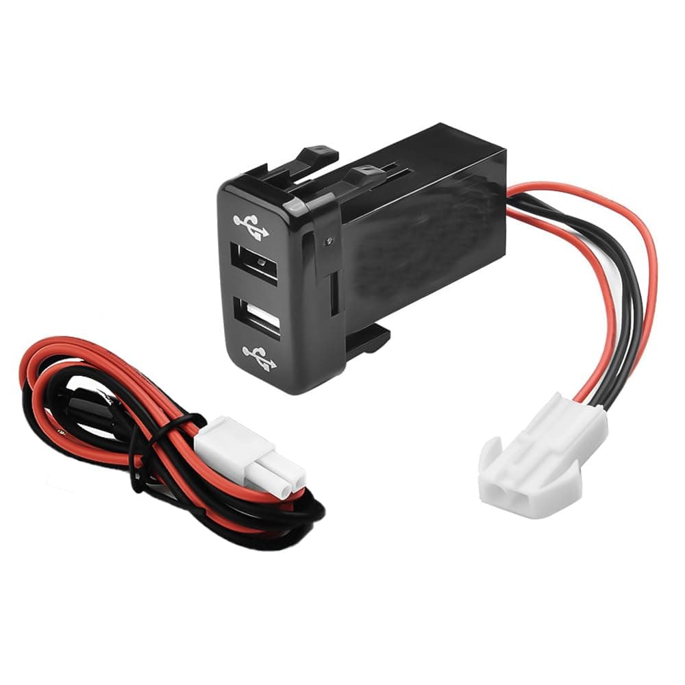 2.1A Dual USB Socket Charger Power Adapter Car Portable Charger Socket Fast Charge Waterproof Compatible for TOYOTA(VIGO)