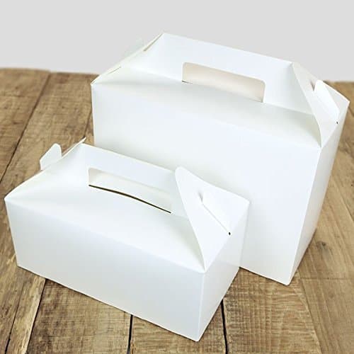 5 White Picnic & Party Gable Boxes - large
