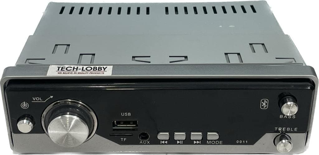 Tech-lobby Double IC High Power Universal Fit Mp3 Car Stereo with Bluetooth/USB/FM/AUX/MMC/Remote & Built-in Equalizer with Bass & Treble Control [Also, Includes a Free 3.5mm Premium Aux Cable]