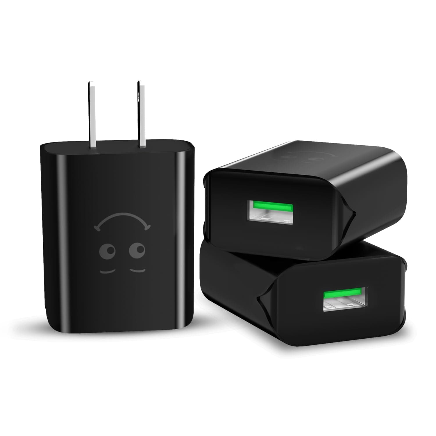 USB Wall Charger, QC 3.0 18W 3 Pack USB Block Quick Charging Plug Compatible for iPhone iPad, Samsung Galaxy S23/22/21/20 FE/Ultra/Plus, A54/34/52/13/20, Huawei, LG, HTC