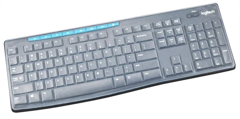 Ultra Thin Desktop PC Silicone Clear Keyboard Cover Skin Protector for Logitech MK270 Wireless Keyboard & Logitech K200 K260 K270 MK200 MK260 Keyboard (Not for other desktop keyboards)