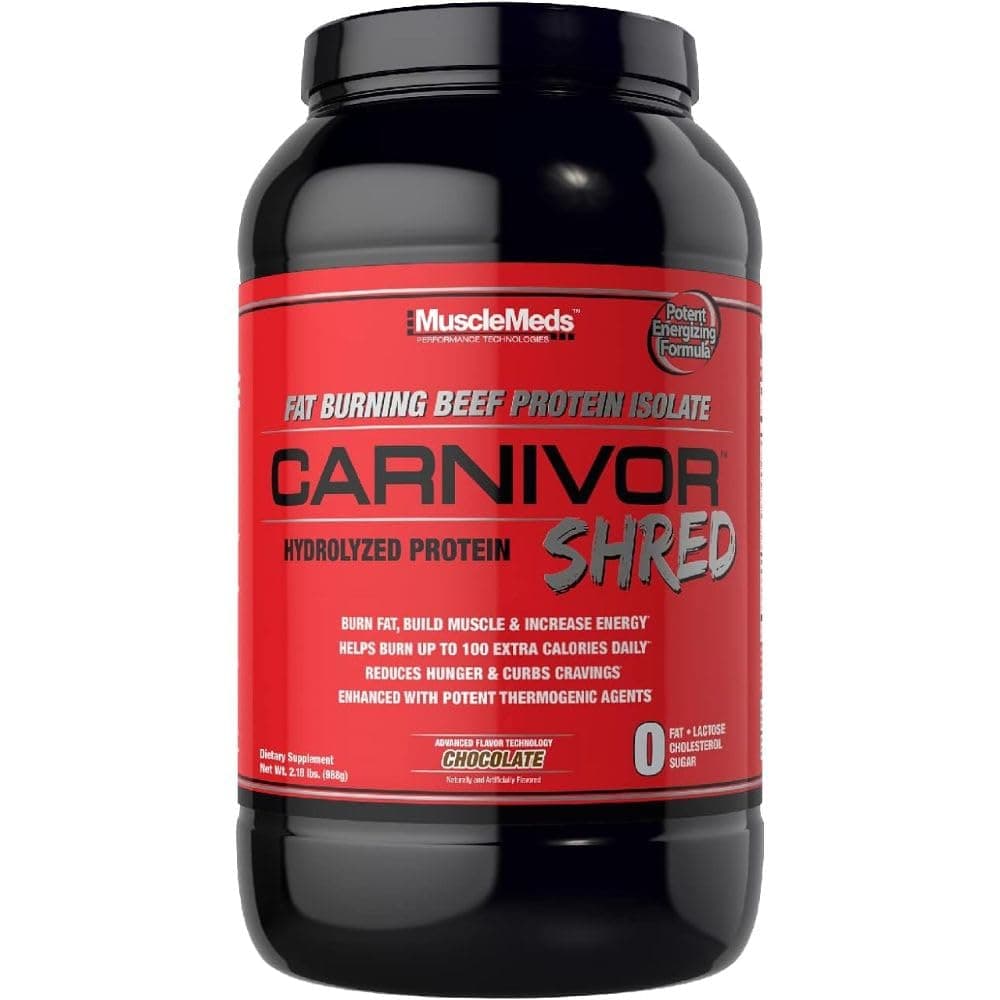 Carnivor Shred Fat Burning Hydrolized Beef Protein Isolate, 0 Lactose, 0 Sugar, 0 Fat, Chocolate, 2.28 Pounds (004560) Chocolate Shred Chocolate Shred, 2.28 Pound (Pack of 1), 36.48 Ounce