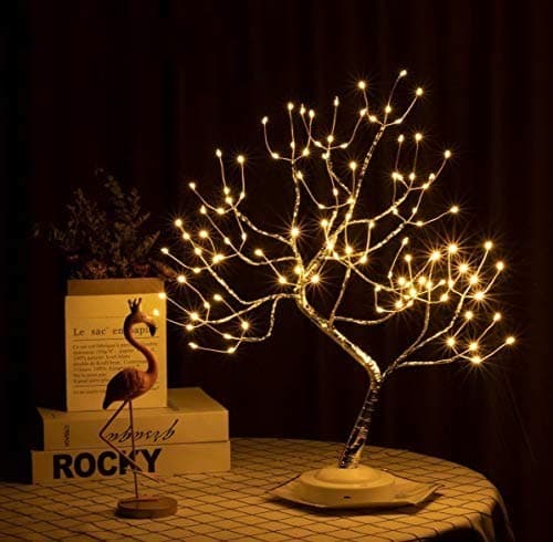 108 LED Fairy Tree Light Copper Wire Tree Lamp Battery/USB Operated Light Tree for Indoor Decoration (Warm White)