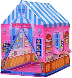 VIDGY Doll House Jumbo Big Size Extremely Light Weight Water Proof Kids Play House Tent Theme Toy Home for 10 Year Old Girls and Boys- Multi Color
