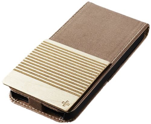 Simplism Japan TR-VFIP12-CA/EN Vertical Flip Style for iPhone 5 - 1 Pack - Retail Packaging - Cafa Latte