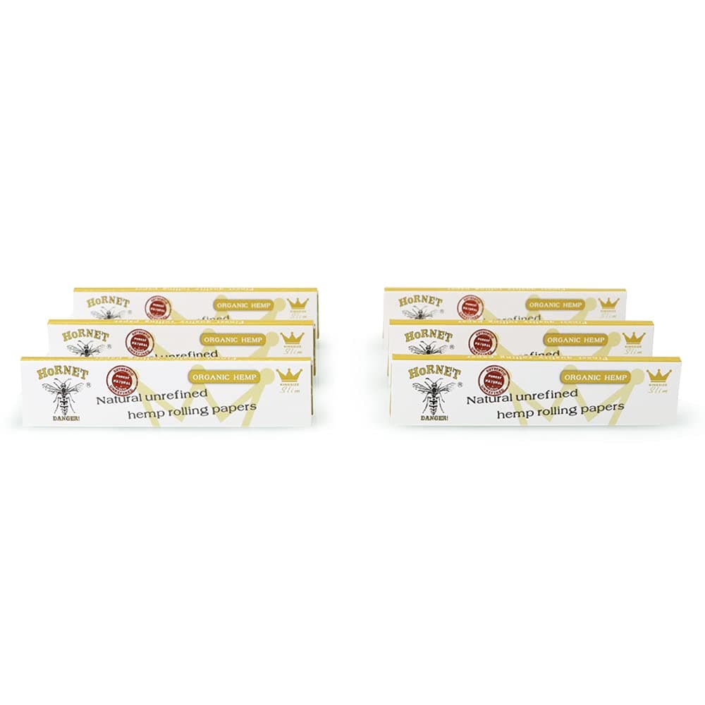 HORNET King Size Organic Rolling Papers, 192 PCS White Rolling Papers(110mm)