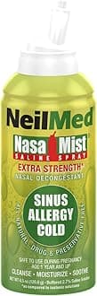 NeilMed NasaMist Hypertonic Extra Strength Saline Spray,Green 4.5 fl oz (Pack of 1)