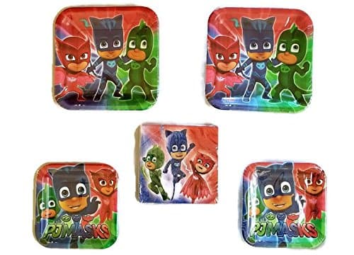 PJ Mask Party Bundle 9" Plates (16) 7" Plates (16) Napkins (16)