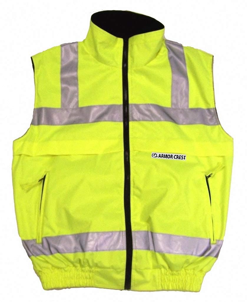 ArmorCrest ANSI Class 2 Lime High Visibility Safety Vest Jacket (Small)