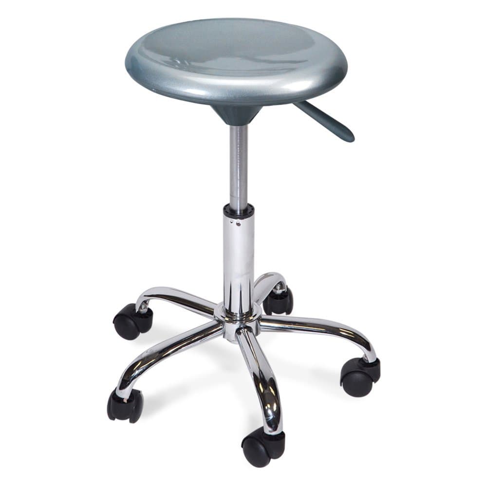 Martin Universal Martin Universal Artisan Caster Style Stool with Adjustable Lift, Silver, Metal