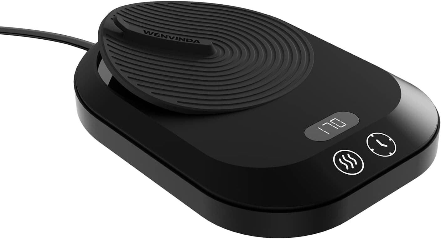 Mug Warmer, Coffee Mug Warmer with 3 Heating Temperatures, 2-12H Timed Auto Shut Off Coffee Warmer, Mug Warmer for Desk with Anti-Scalding Silicone,Coffee Cup Warmer for Milk Tea Candle Coffee Gifts