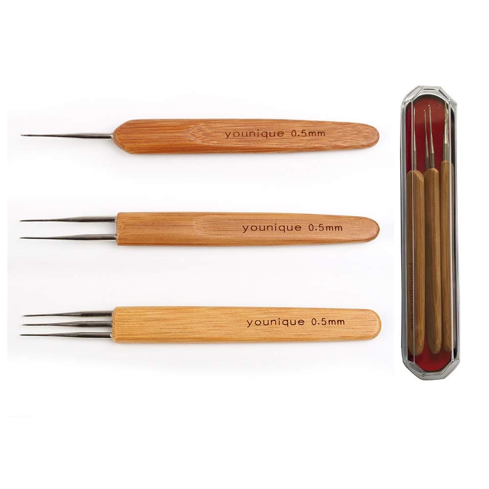 Dreadlocks Crochet Hooks for Hair 0.5mm (1 Hook, 2 Hooks, 3 Hooks) Crochet Hair Dreadlocks Hair Weaving Dreadlock Hooks Tool Set