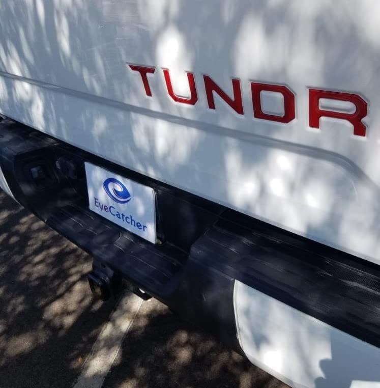 EyeCatcher Tailgate Insert Letters Compatible with 2014-2021 Tundra (Bright Red)