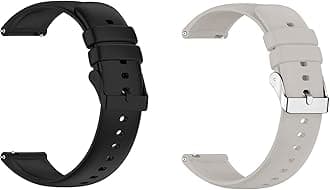 Silicone Strap, Quick Buckle Waterproof Soft Strap, Black Strap, Silver Stainless Steel Buckle, Men's and Women's Smartwatch Strap, Sport Watch Strap