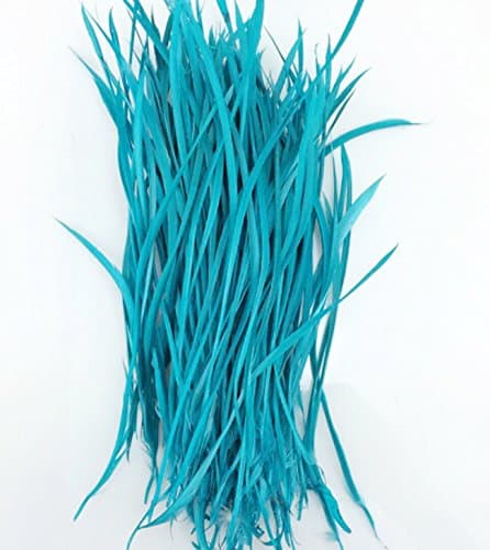 Single tear5''-9.5'' Feathers Fly Tying Materials for stonefly nymph split tails& down wings 50pcs/pack (Lake blue)